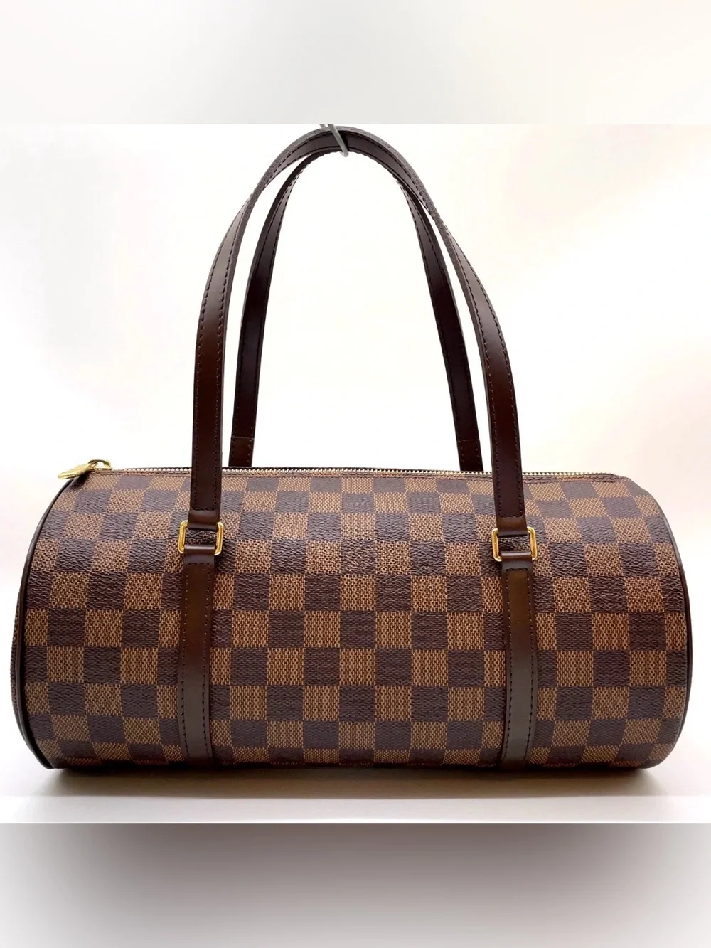 Louis Vuitton Brown Damier Ebene Mini Papillon Satchel with Pouch